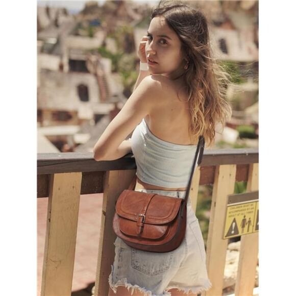 Crossbody Bags for Women,Small Saddle Purse and Boho Cross Body - Picture 9 of 16